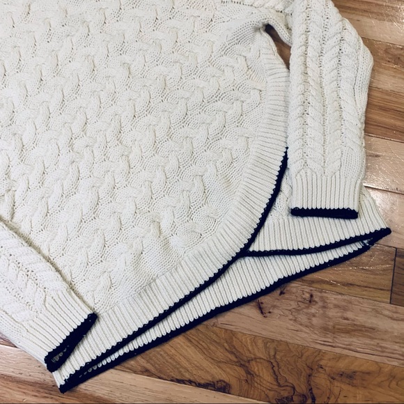 CECE Cable Knit Sweater Long Sleeve 100% Cotton - Picture 3 of 9